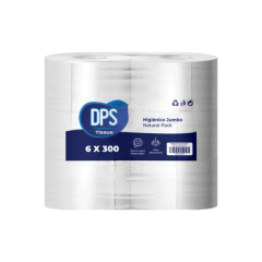 HIGIENICO JUMBO DPS TISSUE H/S (6X300 MTS)